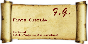 Finta Gusztáv névjegykártya